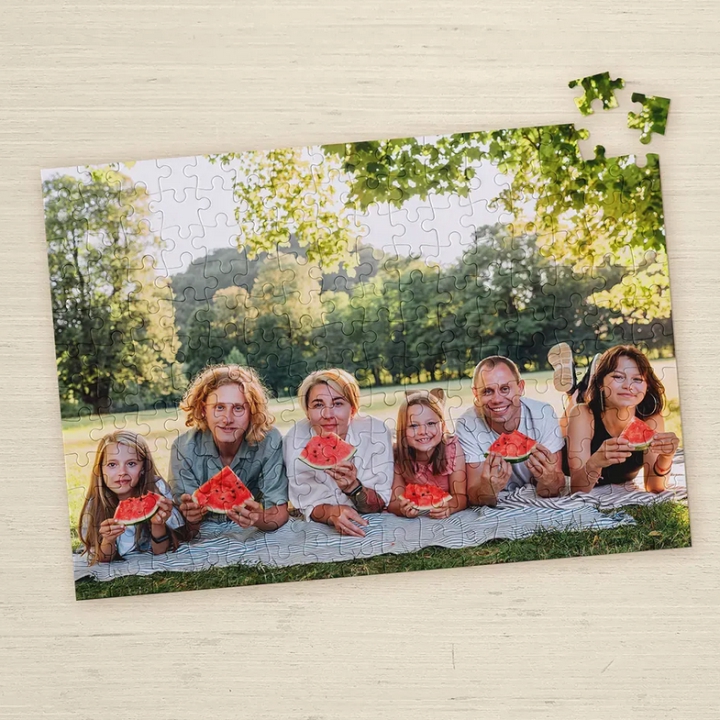 Puslespil med eget foto