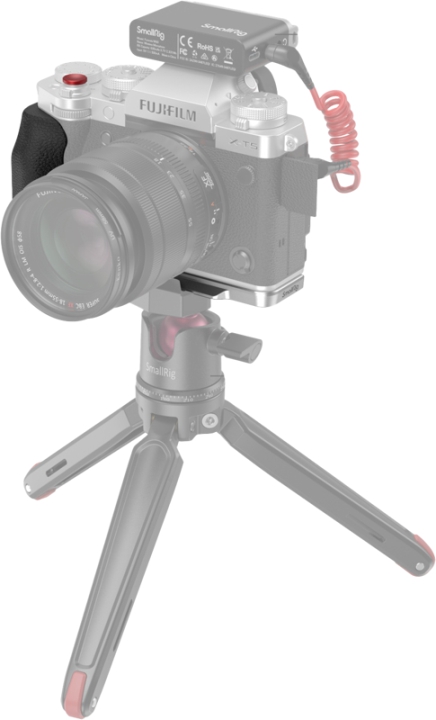 SmallRig 4136 L-Formet Greb til FUJIFILM X-T5 m/ Rød Udløserknap - Silver (Sølv)