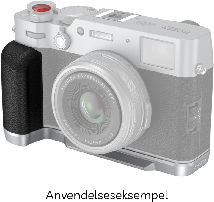 SmallRig 4555 Greb til FUJIFILM X100VI & X100V m/ Hot Shoe Dæksel & Rød Udløserknap - Silver (Sølv)