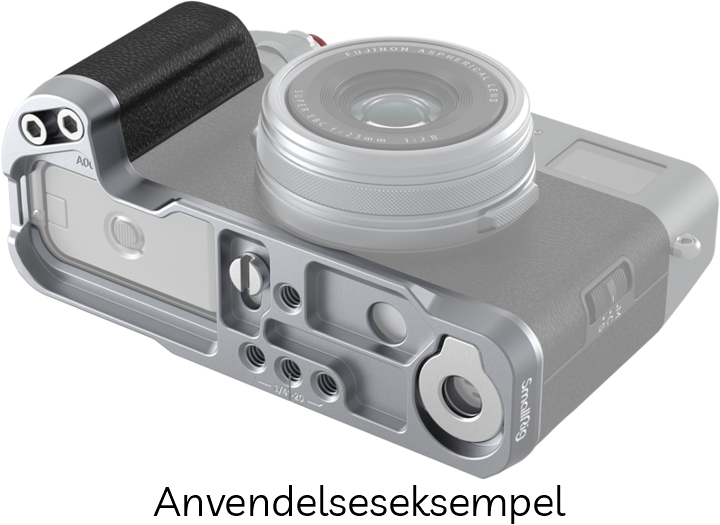 SmallRig 4555 Greb til FUJIFILM X100VI & X100V m/ Hot Shoe Dæksel & Rød Udløserknap - Silver (Sølv)