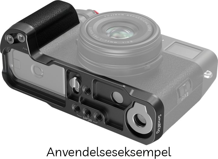 SmallRig 4556 Greb til FUJIFILM X100VI & X100V m/ Hot Shoe Dæksel & Rød Udløserknap - Black (Sort)