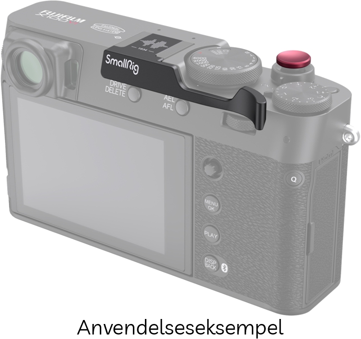 SmallRig 4559 Tommelgreb til FUJIFILM X100VI & X100V m/ Rød Udløserknap - Black (Sort)