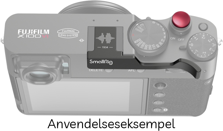 SmallRig 4559 Tommelgreb til FUJIFILM X100VI & X100V m/ Rød Udløserknap - Black (Sort)