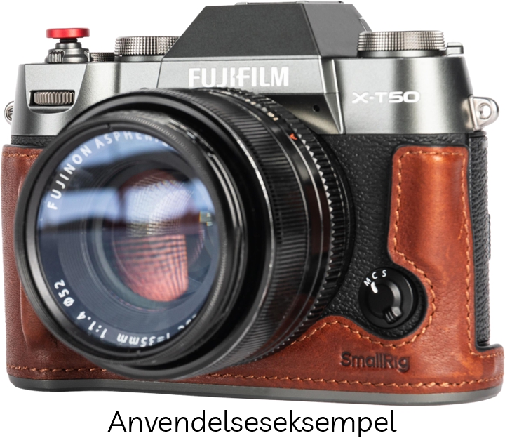 SmallRig 4709 Læder Halv Etui & Håndledsrem til FUJIFILM X-T50 - Brun