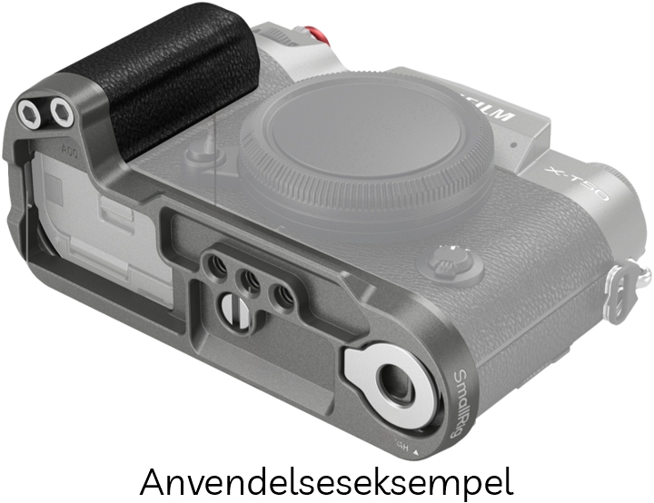 SmallRig 4712 L-Formet Greb til FUJIFILM X-T50 m/ Hot Shoe Dæksel & Rød Udløserknap - Charcoal Sølv