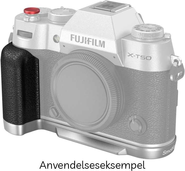 SmallRig 4713 L-Formet Greb til FUJIFILM X-T50 m/ Hot Shoe Dæksel & Rød Udløserknap - Silver (Sølv)