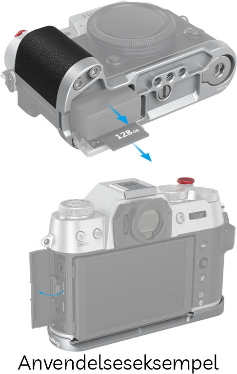 SmallRig 4713 L-Formet Greb til FUJIFILM X-T50 m/ Hot Shoe Dæksel & Rød Udløserknap - Silver (Sølv)