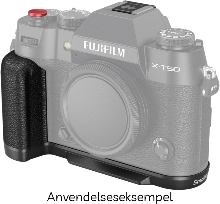 SmallRig 4783 L-Formet Greb til FUJIFILM X-T50 m/ Hot Shoe Dæksel & Rød Udløserknap - Black (Sort)