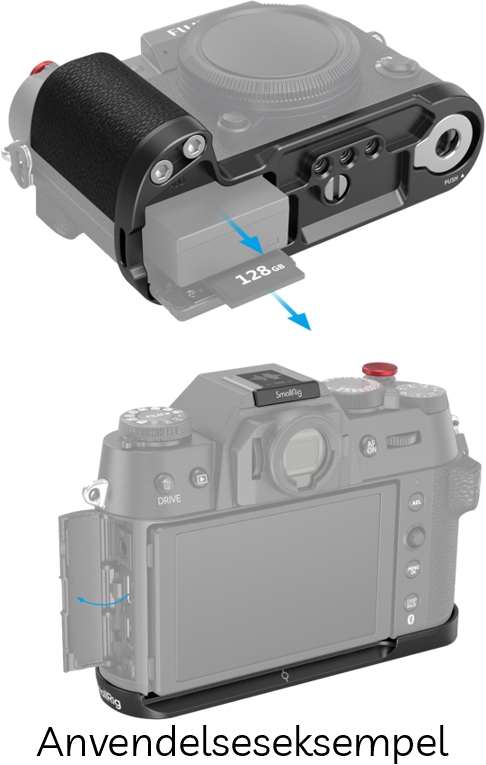 SmallRig 4783 L-Formet Greb til FUJIFILM X-T50 m/ Hot Shoe Dæksel & Rød Udløserknap - Black (Sort)