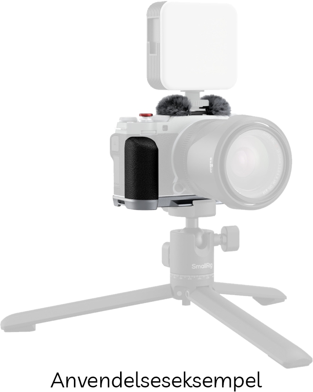 SmallRig 4875 L-Formet Greb til FUJIFILM X-M5 m/ Hot Shoe Dæksel, Rød Udløserknap & Vindskærm - Silver (Sølv)