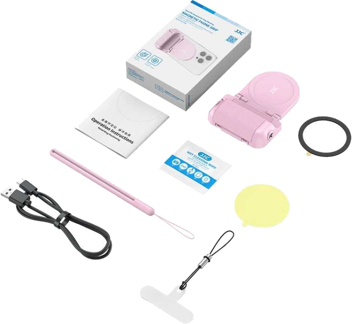 JJC Magnetisk Greb til Smartphone m/ udløser - Pink (Lyserød)