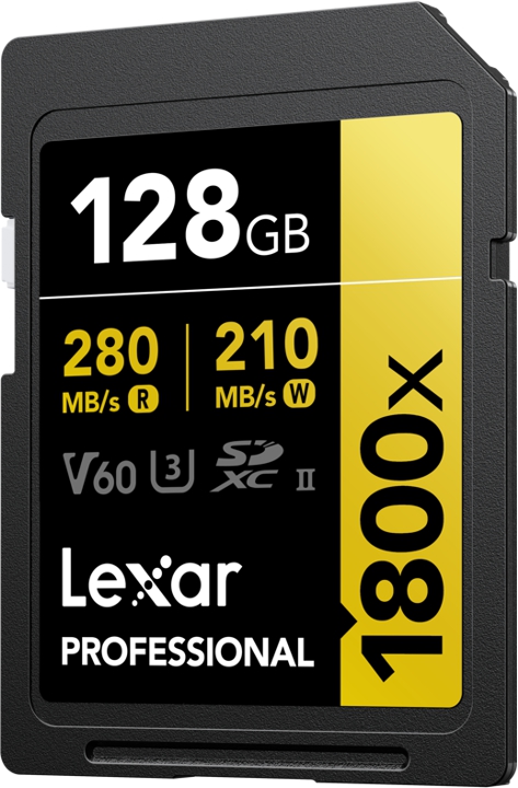 Lexar Pro 1800x 128GB SD-Kort - 280MB/s V60 UHS-II