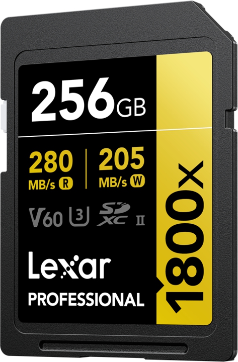 Lexar Pro 1800x 256GB SD-Kort - 280MB/s V60 UHS-II