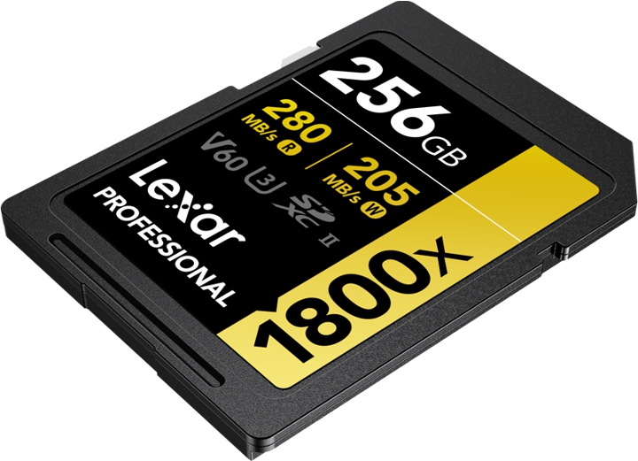 Lexar Pro 1800x 256GB SD-Kort - 280MB/s V60 UHS-II