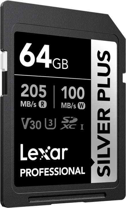 Lexar Pro Silver Plus 1066x 64GB SD-Kort - 205MB/s V30 UHS-I