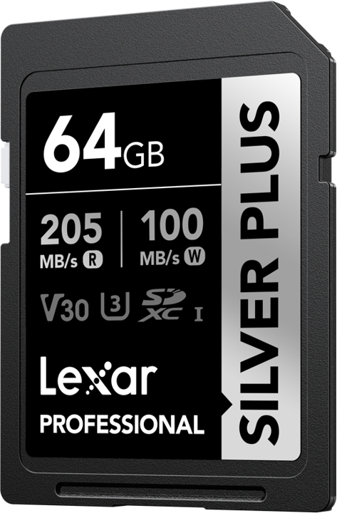 Lexar Pro Silver Plus 1066x 64GB SD-Kort - 205MB/s V30 UHS-I