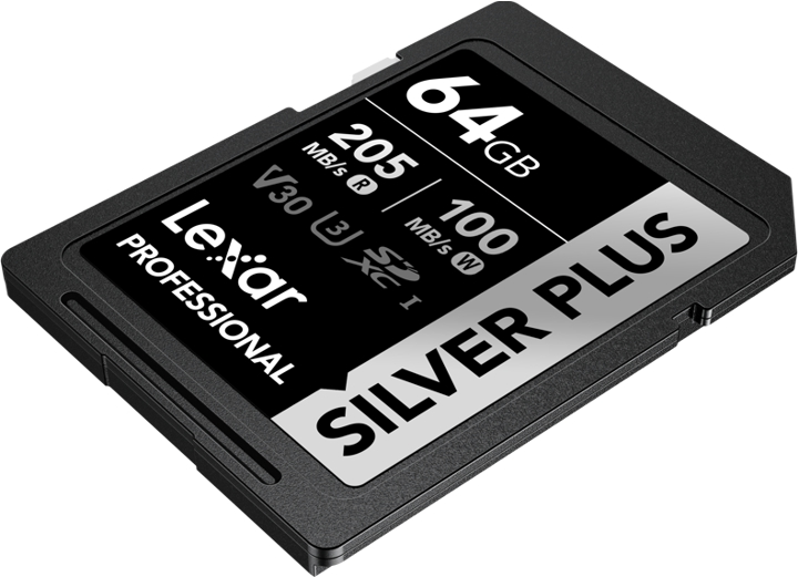 Lexar Pro Silver Plus 1066x 64GB SD-Kort - 205MB/s V30 UHS-I