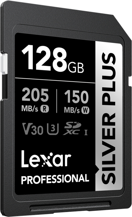 Lexar Pro Silver Plus 1066x 128GB SD-Kort - 205MB/s V30 UHS-I