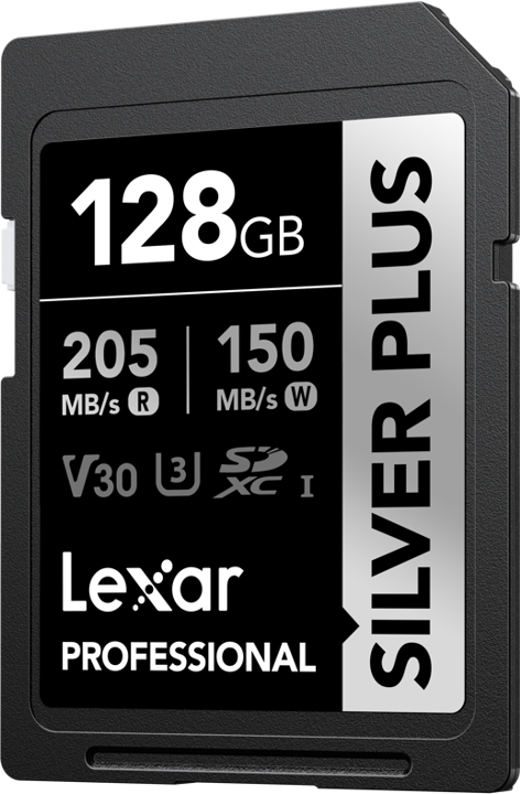 Lexar Pro Silver Plus 1066x 128GB SD-Kort - 205MB/s V30 UHS-I
