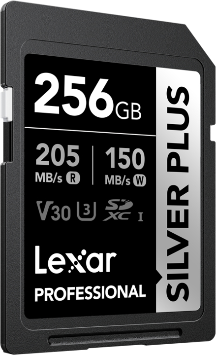 Lexar Pro Silver Plus 1066x 256GB SD-Kort - 205MB/s V30 UHS-I