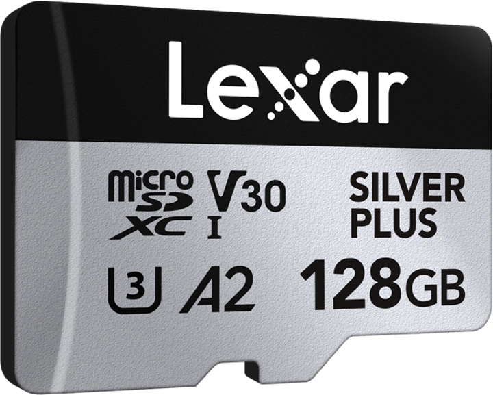 Lexar Silver Plus 1066x 128GB MicroSD-Kort - 205MB/s V30 UHS-I