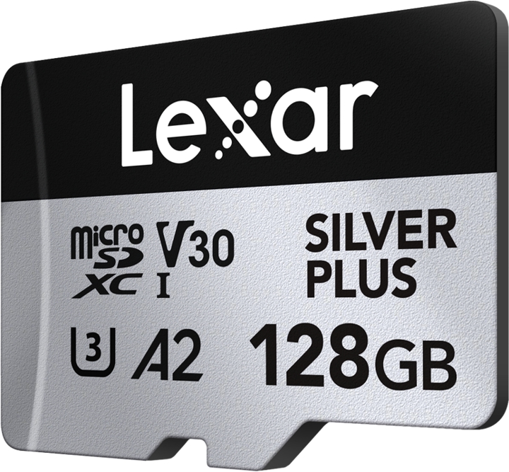 Lexar Silver Plus 1066x 128GB MicroSD-Kort - 205MB/s V30 UHS-I