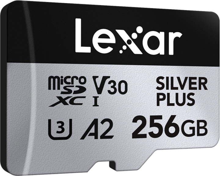 Lexar Silver Plus 1066x 256GB MicroSD-Kort - 205MB/s V30 UHS-I