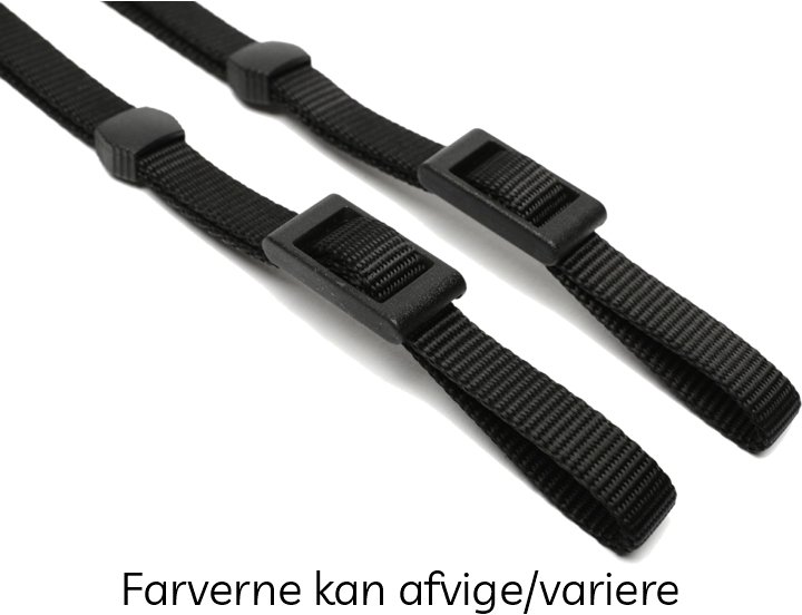 Cam-in Mellem Sort Læderrem (Cam2246) - Justerbar