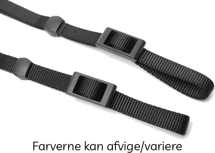 Cam-in Bred Sort Læderrem (Cam2260) - Justerbar
