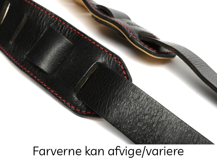 Cam-in Premium Sort Læderrem (Cam3352) - Justerbar